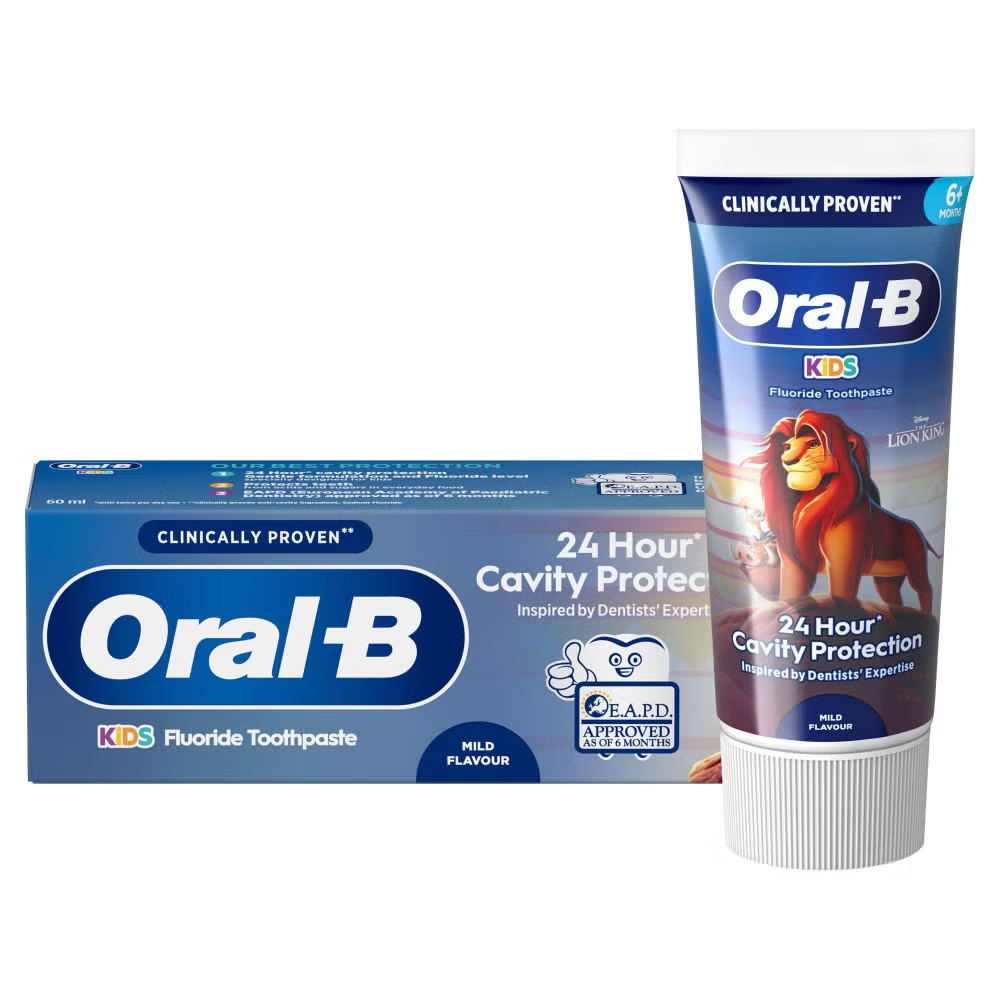 Oral-B Kids 6+ Months- 6 Years Lion King Toothpaste, Fruity Flavour, with Sodium Fluoride, 60ml Image 1