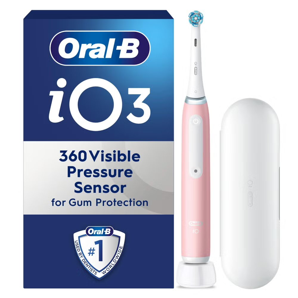 Oral-B iO 3 Pink Electric Toothbrush Image 1