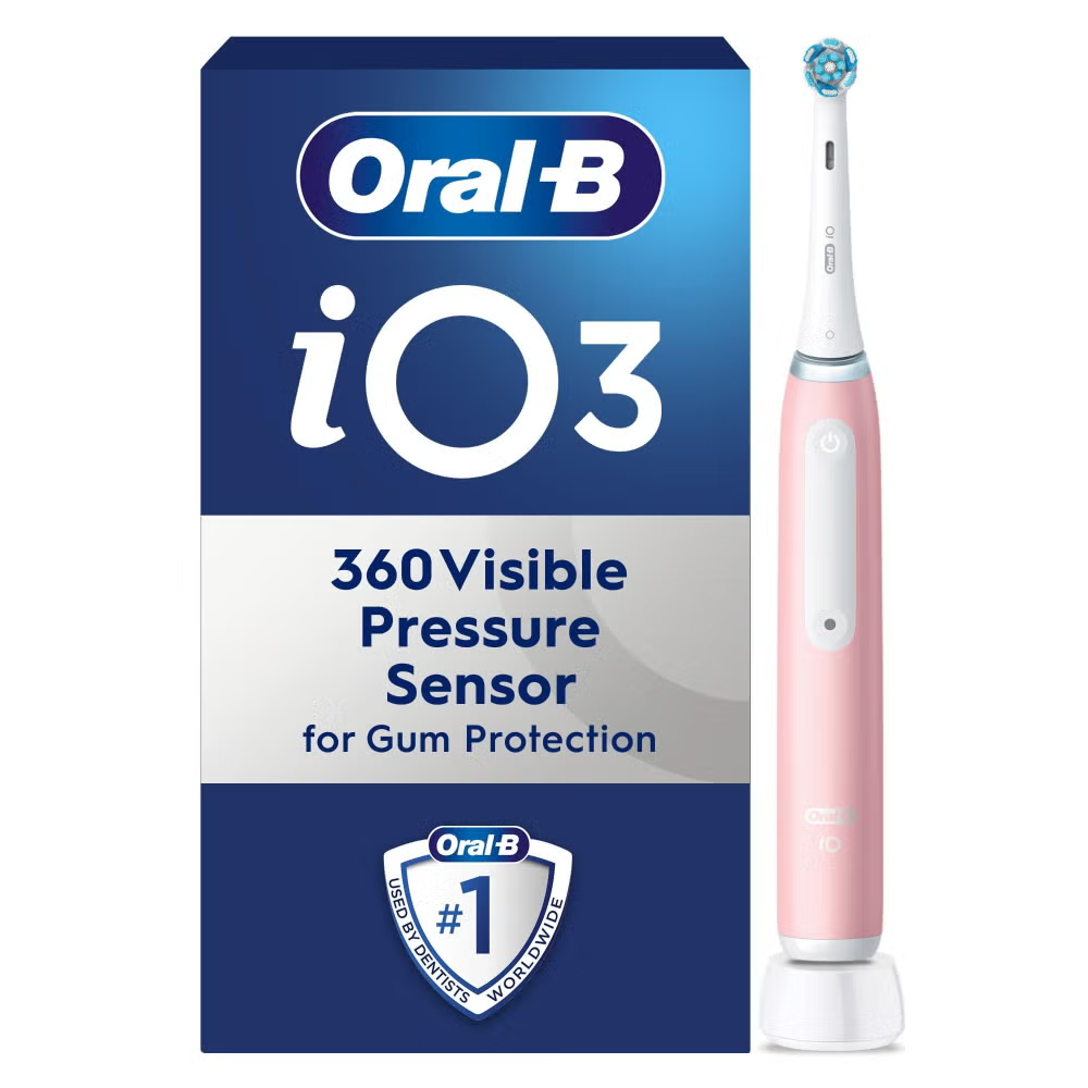 Oral-B iO 3 Pink Electric Toothbrush Image 1