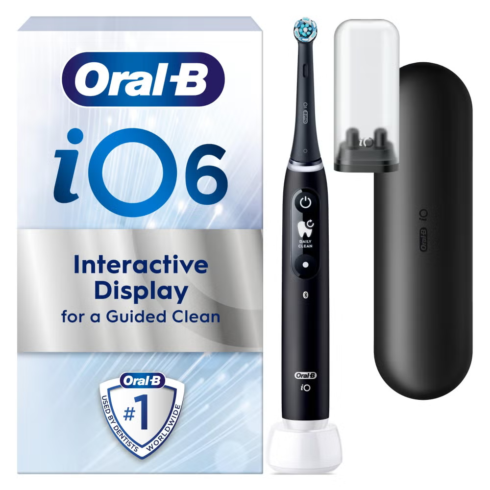 Oral-B iO 6 Black Electric Toothbrush Designed By Braun Image 1