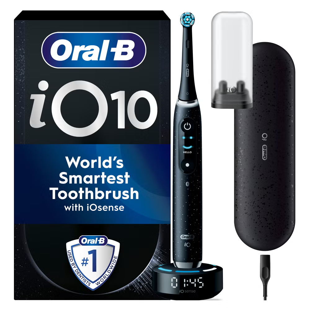 Oral-B iO10 Black Electric Toothbrush Designed by Braun Image 1