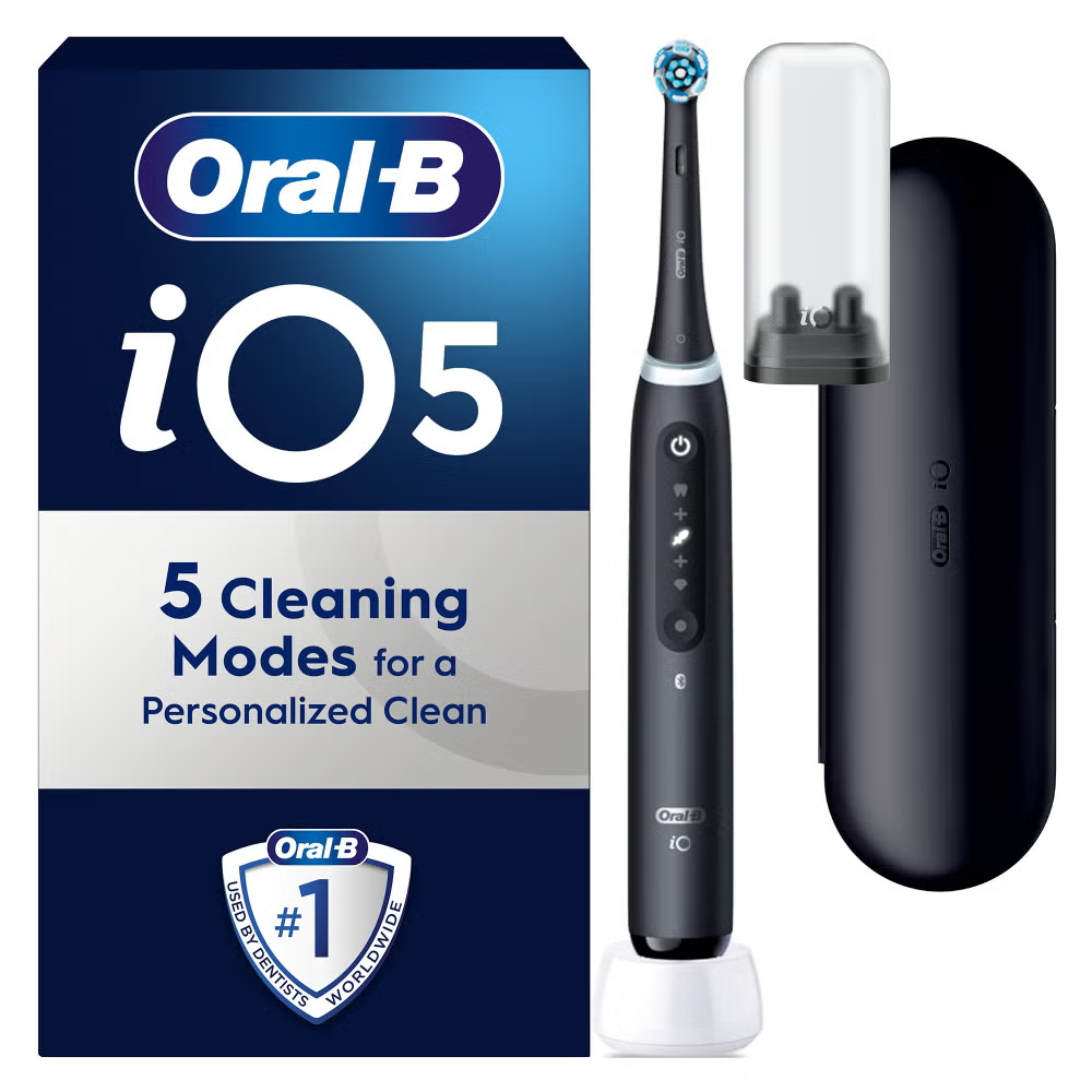 Oral B iO5 Black Electric Toothbrush Designed By Braun Image 1