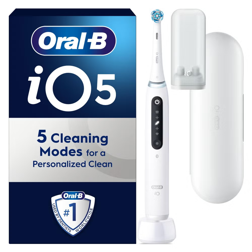 Oral B iO5 White Electric Toothbrush Designed By Braun Image 1