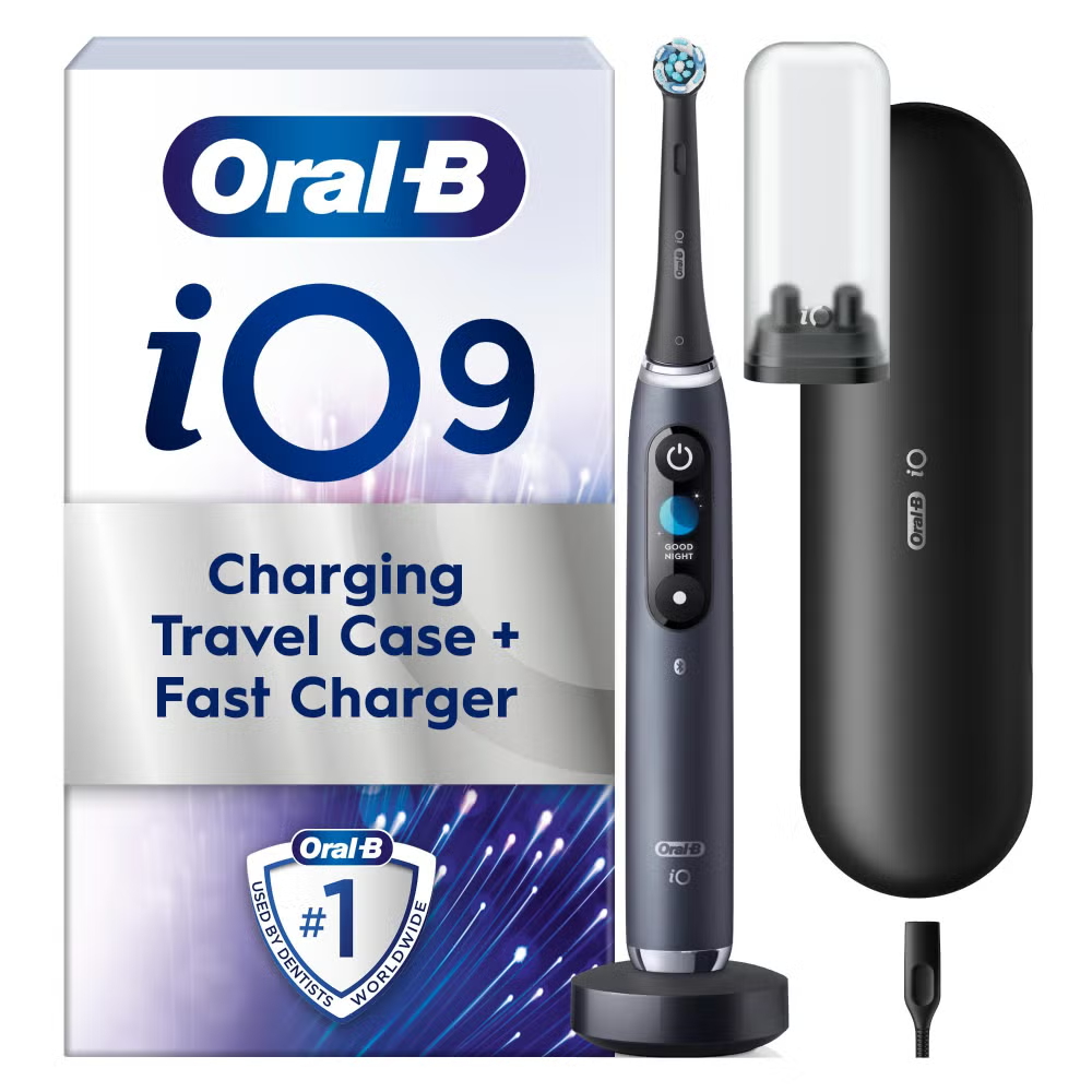 Oral-B iO9 Black Onyx Electric Toothbrush with Charging Travel Case Image 1