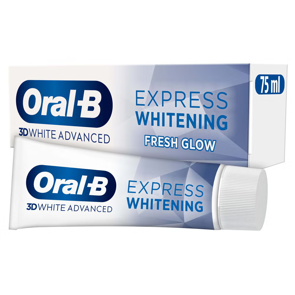 Oral B 3D White Express Whitening Glossy Toothpaste 75ml Image 1