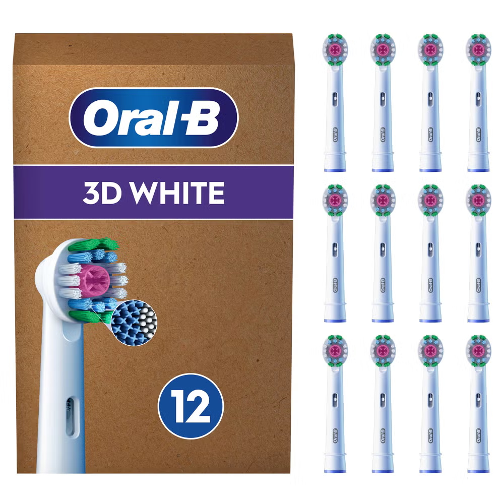 Oral B 3D White Toothbrush Head, 12 pack Image 1