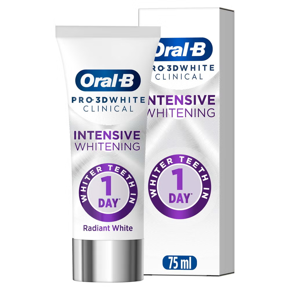 Oral-B Pro 3D White Clinical Radiant White Toothpaste 75ml Image 1