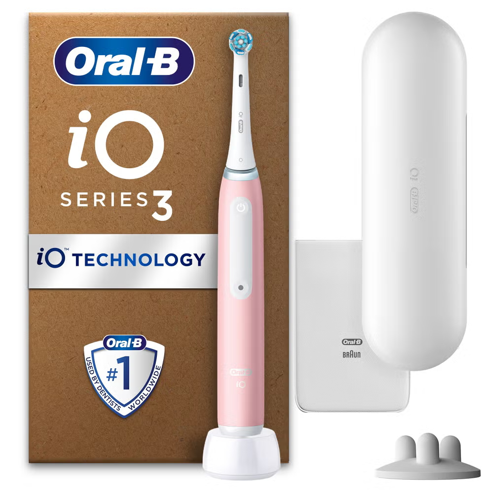 Oral-B iO3 Blush Pink Ultimate Clean Electric Toothbrush Image 1